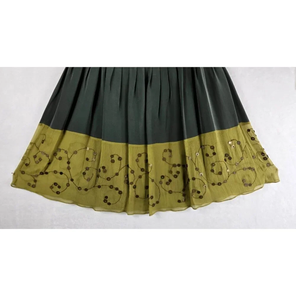 Boho Skirt Silk Tea Length 30